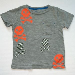 Mini Boden Skull Appliqué Slub Knit T-Shirt - multiple sizes to match :)
